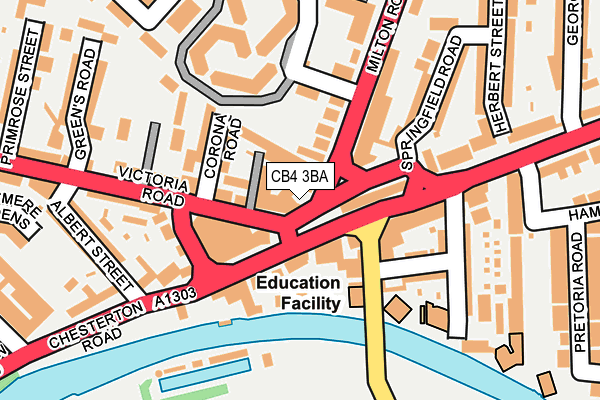 CB4 3BA map - OS OpenMap – Local (Ordnance Survey)