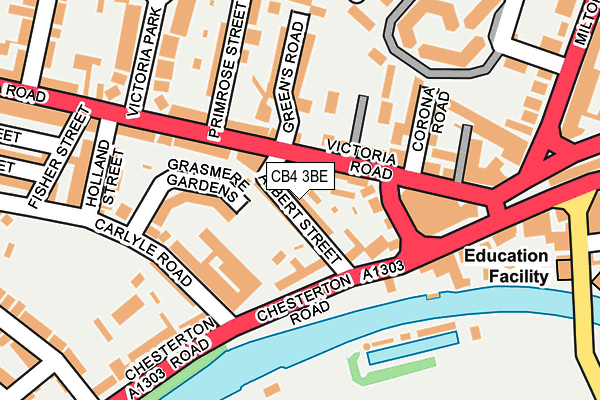 CB4 3BE map - OS OpenMap – Local (Ordnance Survey)