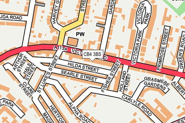 CB4 3BS map - OS OpenMap – Local (Ordnance Survey)