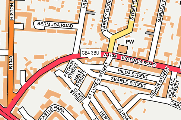 CB4 3BU map - OS OpenMap – Local (Ordnance Survey)