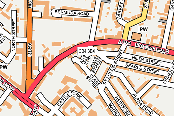 CB4 3BX map - OS OpenMap – Local (Ordnance Survey)