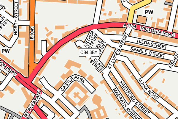 CB4 3BY map - OS OpenMap – Local (Ordnance Survey)