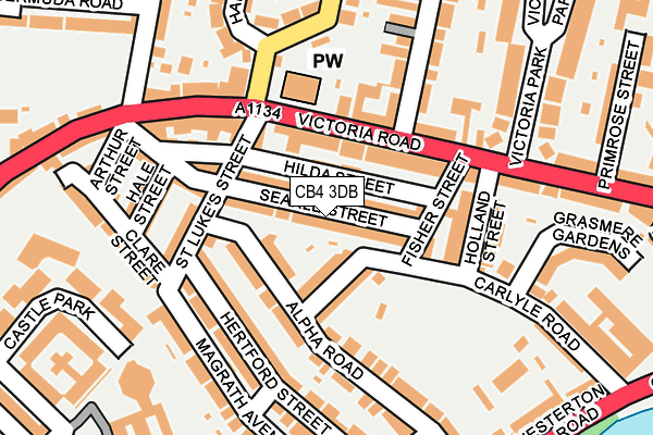 CB4 3DB map - OS OpenMap – Local (Ordnance Survey)