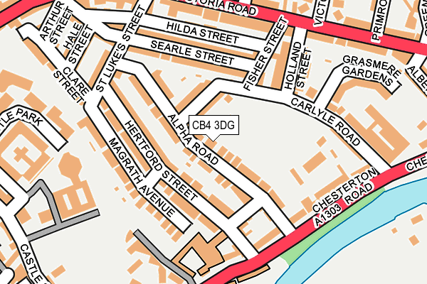 CB4 3DG map - OS OpenMap – Local (Ordnance Survey)