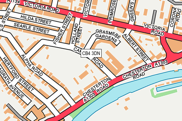 CB4 3DN map - OS OpenMap – Local (Ordnance Survey)