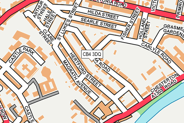 CB4 3DQ map - OS OpenMap – Local (Ordnance Survey)