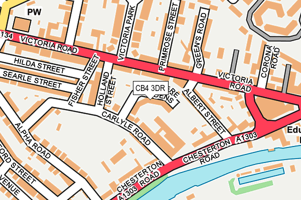 CB4 3DR map - OS OpenMap – Local (Ordnance Survey)