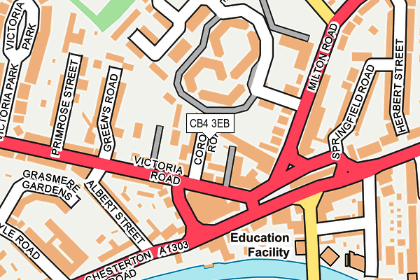 CB4 3EB map - OS OpenMap – Local (Ordnance Survey)