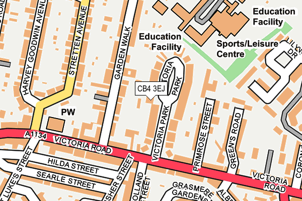 CB4 3EJ map - OS OpenMap – Local (Ordnance Survey)