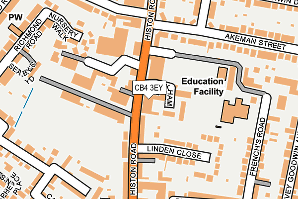 CB4 3EY map - OS OpenMap – Local (Ordnance Survey)