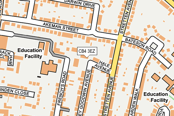CB4 3EZ map - OS OpenMap – Local (Ordnance Survey)
