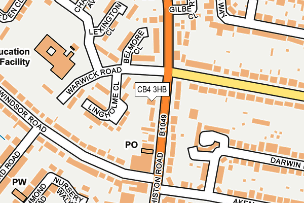 CB4 3HB map - OS OpenMap – Local (Ordnance Survey)