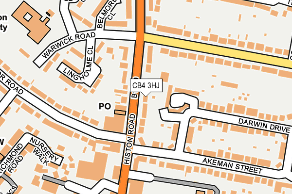CB4 3HJ map - OS OpenMap – Local (Ordnance Survey)