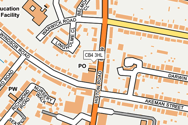 CB4 3HL map - OS OpenMap – Local (Ordnance Survey)