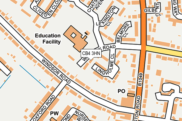 CB4 3HN map - OS OpenMap – Local (Ordnance Survey)
