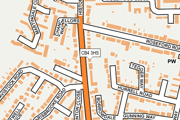 CB4 3HS map - OS OpenMap – Local (Ordnance Survey)