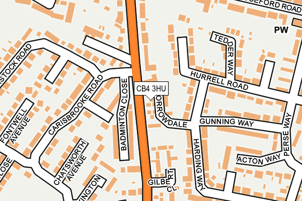 CB4 3HU map - OS OpenMap – Local (Ordnance Survey)