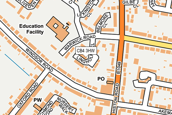 CB4 3HW map - OS OpenMap – Local (Ordnance Survey)