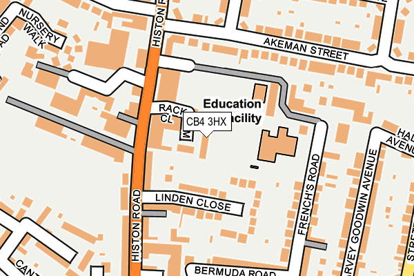 CB4 3HX map - OS OpenMap – Local (Ordnance Survey)