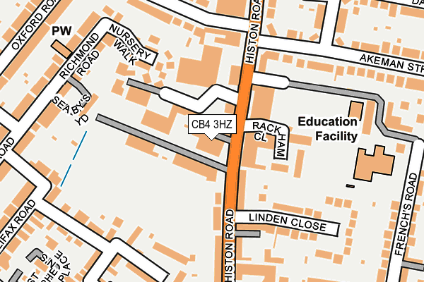 CB4 3HZ map - OS OpenMap – Local (Ordnance Survey)