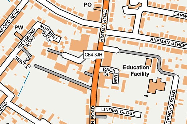 CB4 3JH map - OS OpenMap – Local (Ordnance Survey)