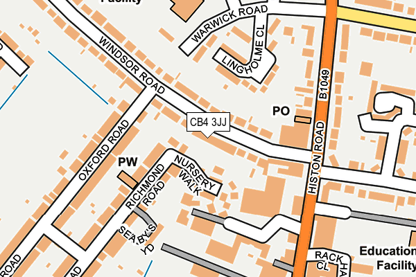 CB4 3JJ map - OS OpenMap – Local (Ordnance Survey)
