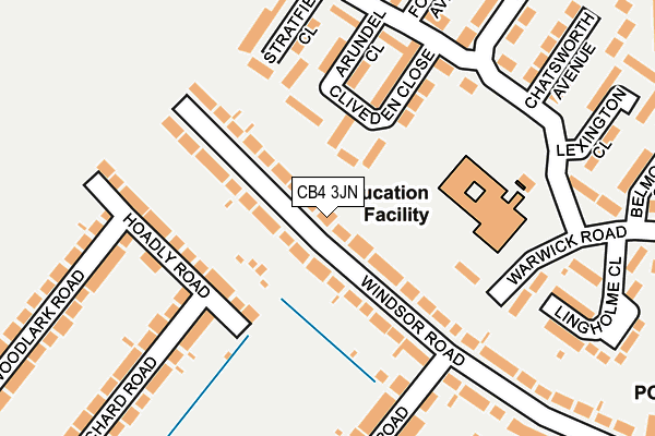 CB4 3JN map - OS OpenMap – Local (Ordnance Survey)