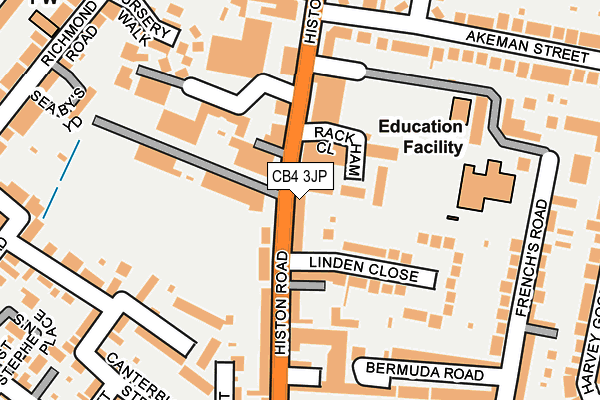 CB4 3JP map - OS OpenMap – Local (Ordnance Survey)