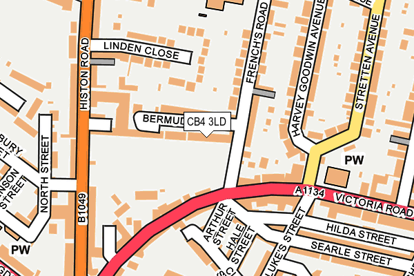 CB4 3LD map - OS OpenMap – Local (Ordnance Survey)