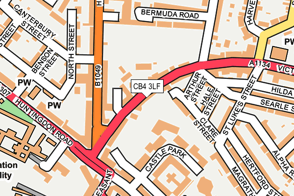 CB4 3LF map - OS OpenMap – Local (Ordnance Survey)