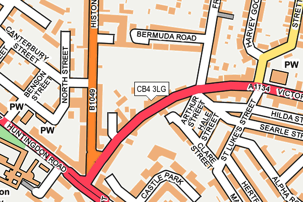 CB4 3LG map - OS OpenMap – Local (Ordnance Survey)
