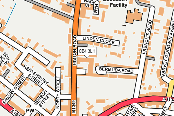 CB4 3LH map - OS OpenMap – Local (Ordnance Survey)
