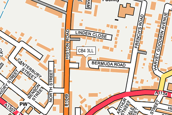CB4 3LL map - OS OpenMap – Local (Ordnance Survey)
