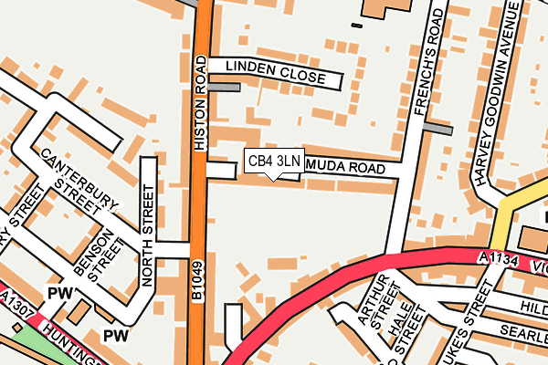 CB4 3LN map - OS OpenMap – Local (Ordnance Survey)