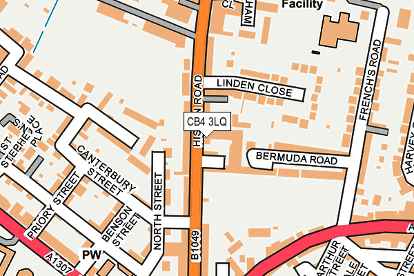CB4 3LQ map - OS OpenMap – Local (Ordnance Survey)