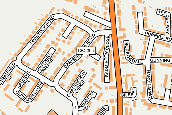 CB4 3LU map - OS OpenMap – Local (Ordnance Survey)
