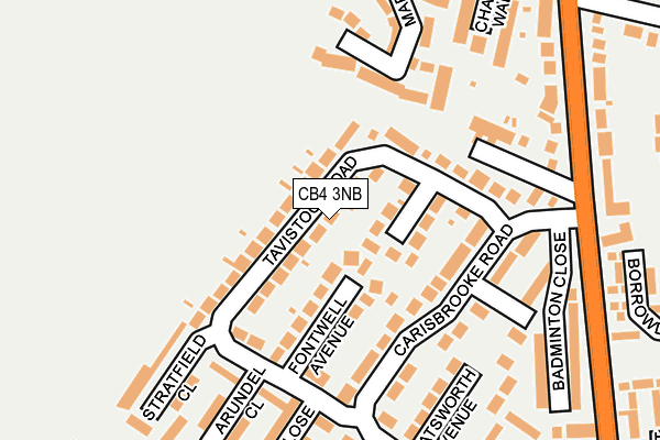 CB4 3NB map - OS OpenMap – Local (Ordnance Survey)