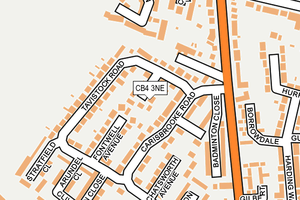 CB4 3NE map - OS OpenMap – Local (Ordnance Survey)