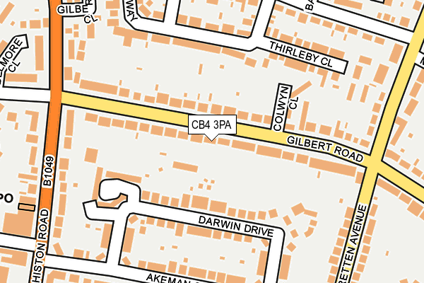CB4 3PA map - OS OpenMap – Local (Ordnance Survey)