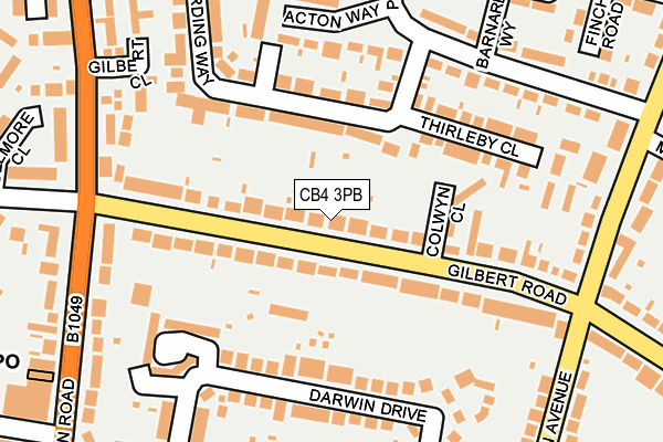 CB4 3PB map - OS OpenMap – Local (Ordnance Survey)