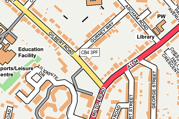 CB4 3PF map - OS OpenMap – Local (Ordnance Survey)