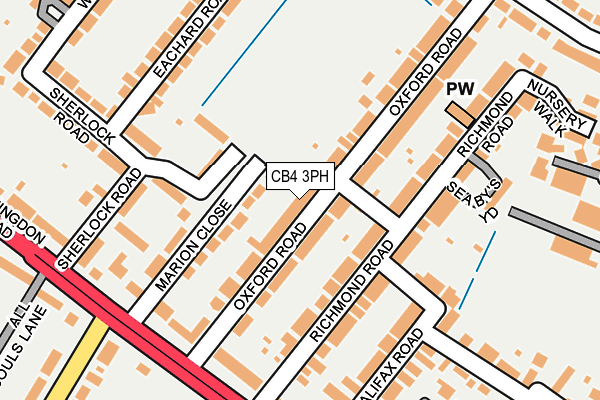 CB4 3PH map - OS OpenMap – Local (Ordnance Survey)