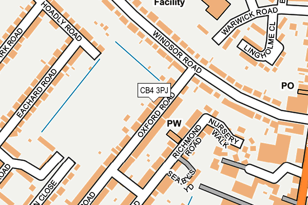 CB4 3PJ map - OS OpenMap – Local (Ordnance Survey)