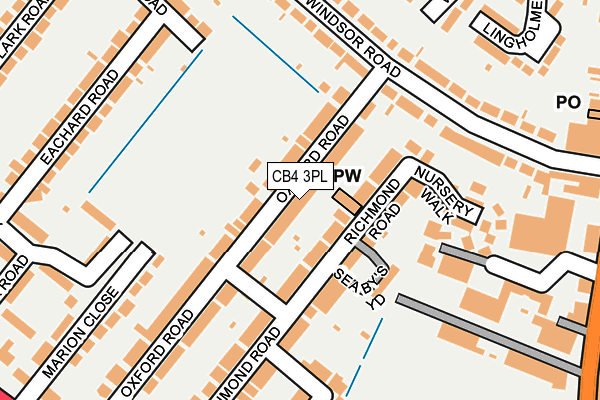 CB4 3PL map - OS OpenMap – Local (Ordnance Survey)