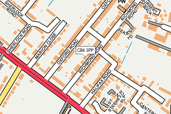 CB4 3PP map - OS OpenMap – Local (Ordnance Survey)