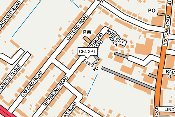 CB4 3PT map - OS OpenMap – Local (Ordnance Survey)