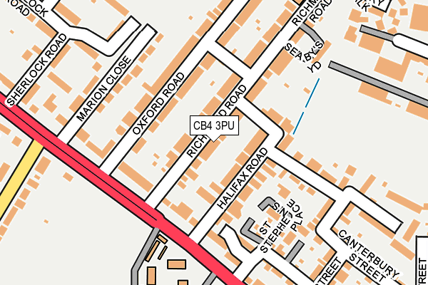 CB4 3PU map - OS OpenMap – Local (Ordnance Survey)