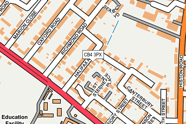 CB4 3PX map - OS OpenMap – Local (Ordnance Survey)