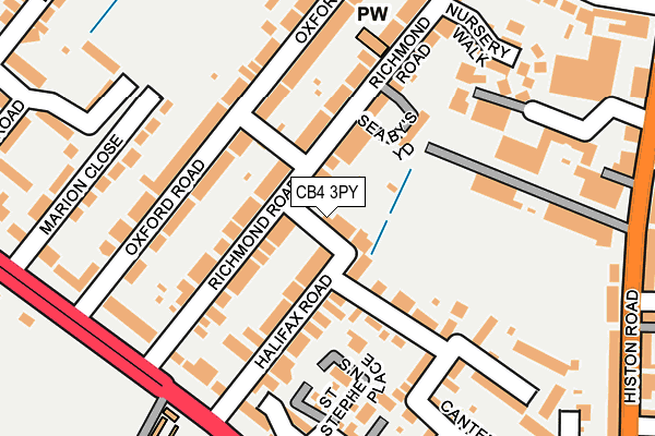 CB4 3PY map - OS OpenMap – Local (Ordnance Survey)
