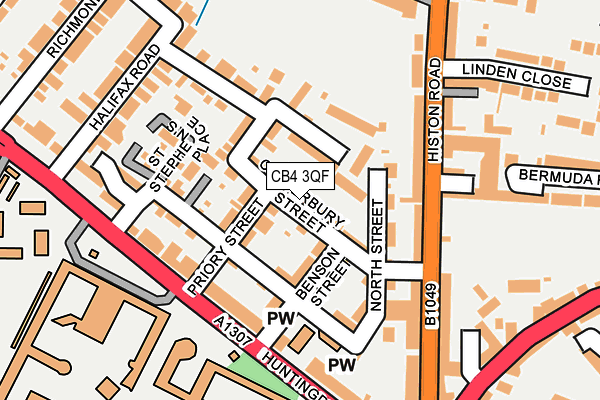 CB4 3QF map - OS OpenMap – Local (Ordnance Survey)